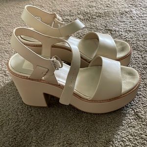 Dolce vita cream platform heels